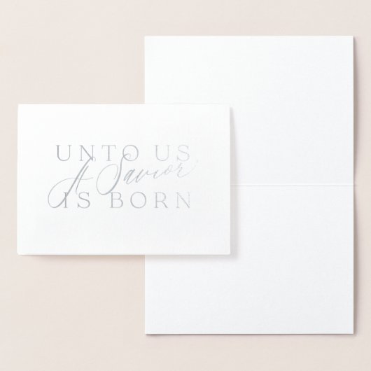 Uns ein Erretter ist Geborene Weihnachtsschrift Folienkarte (Anzeige)