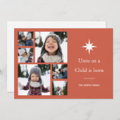 Uns ein Kind ist Geboren Foto Collage Weihnachten (Vorne/Hinten)
