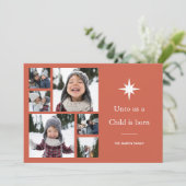 Uns ein Kind ist Geboren Foto Collage Weihnachten (Stehend Vorderseite)