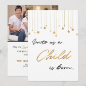 Uns ein Kind ist Geboren Foto Schrift Weihnachten (Vorne/Hinten)