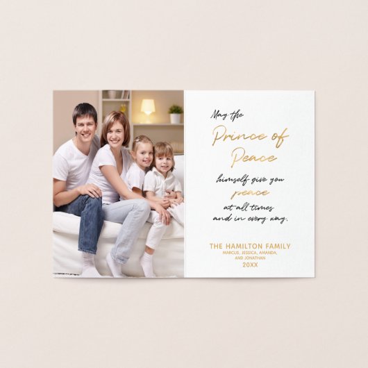 Uns ein Kind ist Geboren handgeschriebene Weihnach Folienkarte (Innenseite)