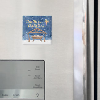 Uns ein Kind ist Geboren Weihnachtskrippe Magnet