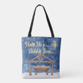 Uns ein Kind ist Geboren Weihnachtskrippe Tasche (Rückseite)
