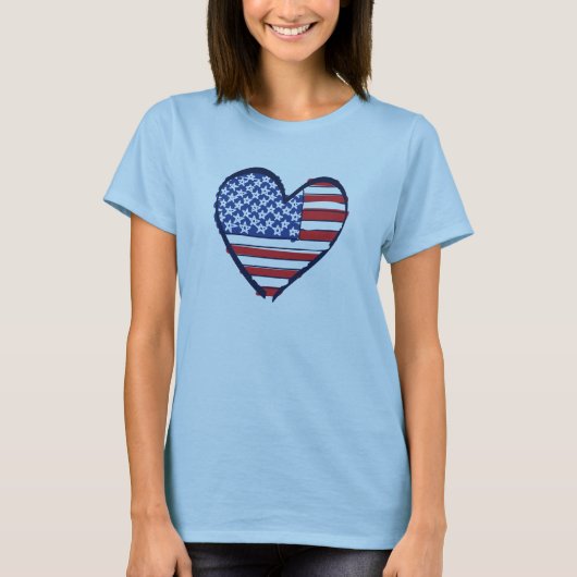 Uns-Flagge T-Shirt (Vorderseite)