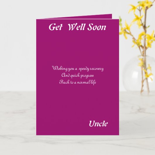 Uns geht es bald gut karte (Gelbe Blume)