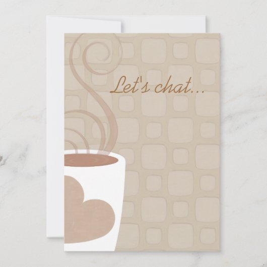 Uns gelassen Chat über Kaffeemittagesseneinladung Einladung (Vorderseite)