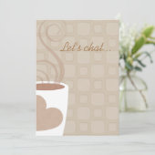 Uns gelassen Chat über Kaffeemittagesseneinladung Einladung (Stehend Vorderseite)