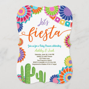 Uns gelassen Fiesta-Baby-Duscheneinladung Einladung