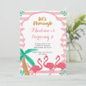 Uns gelassen flamingle einladung (Stehend Vorderseite)