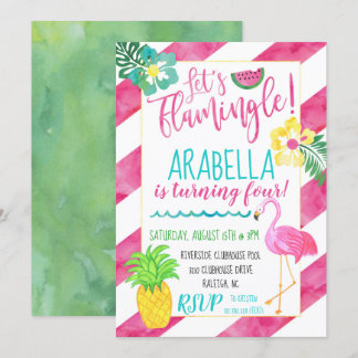 Uns gelassen Flamingle Flamingo-Party Einladung