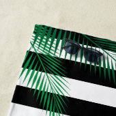 Uns gelassen Flamingle schwarzer u. weißer Strandtuch (Beispiel)