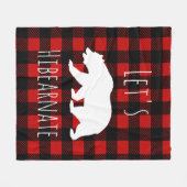 Uns gelassen Hibearnate weißer Bärn-u. Büffel-Karo Fleecedecke (Vorderseite (Horizontal))