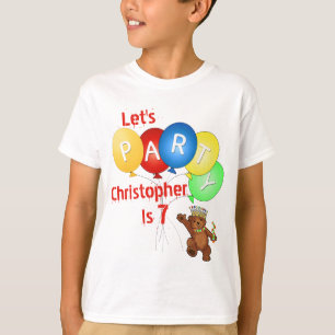 Uns gelassen Party-7. Geburtstags-Bärn-Prinz T-Shirt