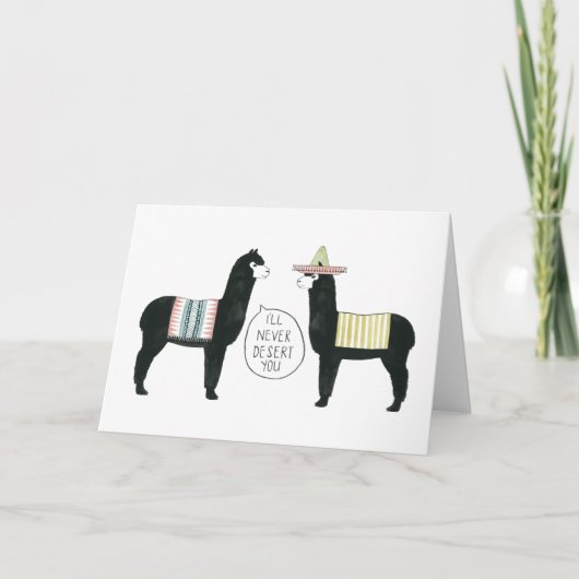 Uns gelassen Taco über es | verlasse ich Sie nie Karte (Vorderseite)