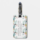 Uns gelassen Taco über Kaktus-Muster der Liebe-| Gepäckanhänger (Rückseite vertikal)