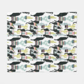 Uns gelassen Taco über Lama-u. Esel-Muster der Fleecedecke (Vorderseite (Horizontal))