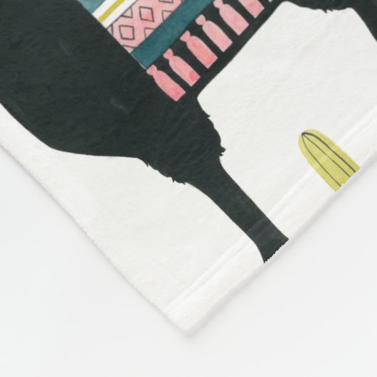 Uns gelassen Taco über Lama-u. Esel-Muster der Fleecedecke (Ecke)