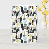 Uns gelassen Taco über Lama-u. Esel-Muster der Karte (Gelbe Blume)