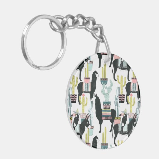 Uns gelassen Taco über Lama-u. Esel-Muster der Schlüsselanhänger (Vorderseite links)