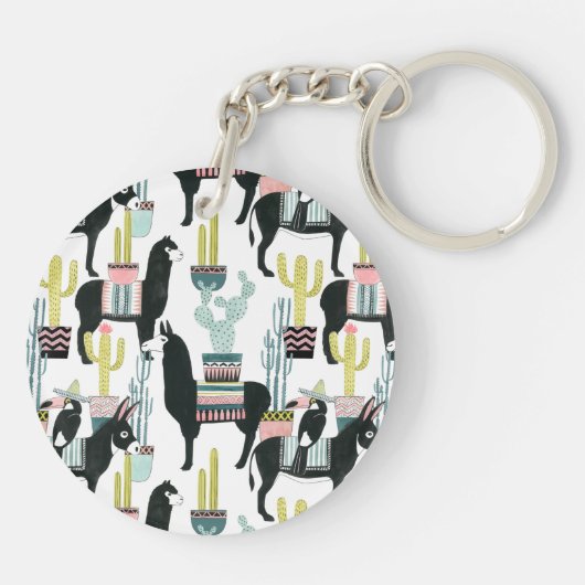 Uns gelassen Taco über Lama-u. Esel-Muster der Schlüsselanhänger (Rückseite)