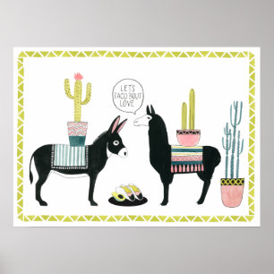 Uns gelassen Taco über Liebe Poster