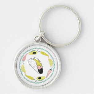 Uns gelassen Taco über Liebe  Taco-Element-Kreis Schlüsselanhänger