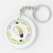 Uns gelassen Taco über Liebe| Taco-Element-Kreis Schlüsselanhänger (Rückseite)