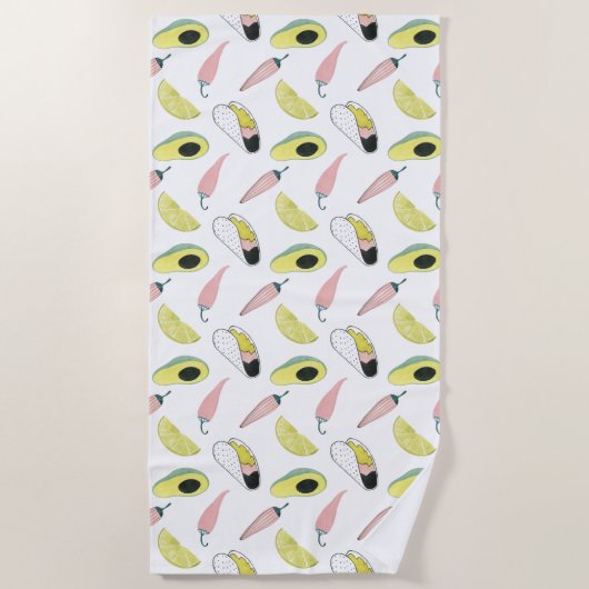 Uns gelassen Taco über Liebe| Taco-Element-Kreis Strandtuch (Vorderseite)