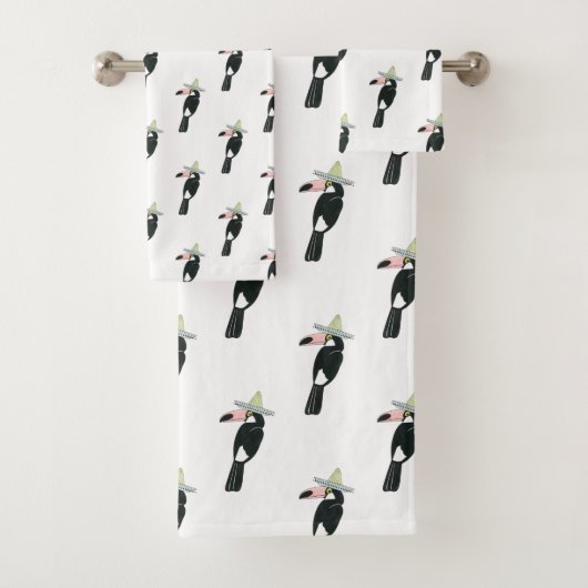 Uns gelassen Taco über Liebe| Toucan Sombrero Badhandtuch Set (Insitu)