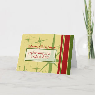 Uns ist ein Kind Geboren Feiertagskarte