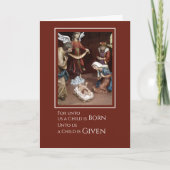 Uns Kind Geborene Kirche Weihnachtskarte Karte (Vorderseite)