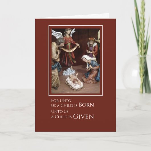 Uns Kind Geborene Kirche Weihnachtskarte Karte (Vorderseite)