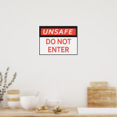 Unsafe nicht anmelden poster (Küche)
