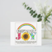 Unsagbare Freude Inspiration Postkarte (Stehend Vorderseite)
