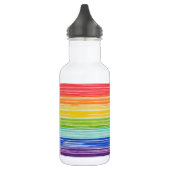 Unsaubere Regenbogenstreifen Edelstahlflasche (Links)