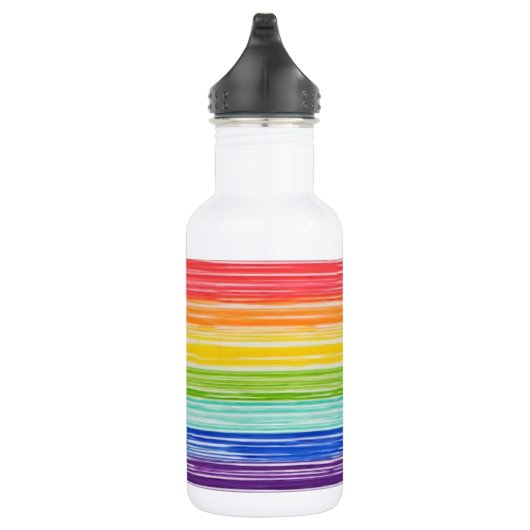 Unsaubere Regenbogenstreifen Edelstahlflasche (Rechts)