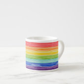 Unsaubere Regenbogenstreifen Espressotasse (Vorderseite Rechts)