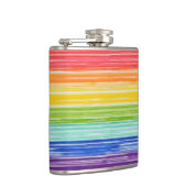 Unsaubere Regenbogenstreifen Flachmann (Rechts)