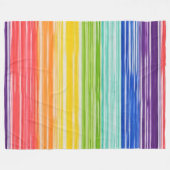 Unsaubere Regenbogenstreifen Fleecedecke (Vorderseite (Horizontal))