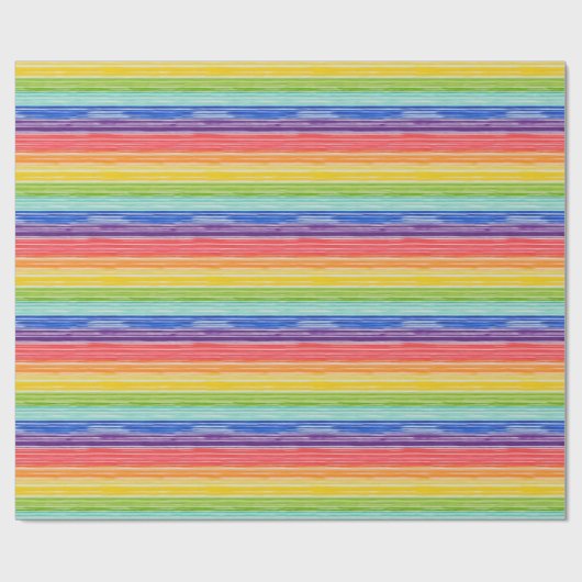 Unsaubere Regenbogenstreifen Geschenkpapier (Flach)
