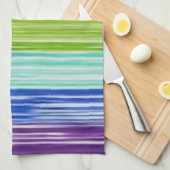 Unsaubere Regenbogenstreifen Geschirrtuch (Viertel Falte)