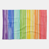 Unsaubere Regenbogenstreifen Geschirrtuch (Horizontal)