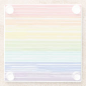 Unsaubere Regenbogenstreifen Glasuntersetzer (Rückseite)