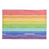 Unsaubere Regenbogenstreifen Kissenbezug (Rückseite)