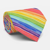 Unsaubere Regenbogenstreifen Krawatte (Gerollt)