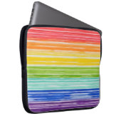Unsaubere Regenbogenstreifen Laptopschutzhülle (Vorne Rechts)
