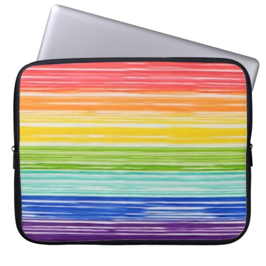 Unsaubere Regenbogenstreifen Laptopschutzhülle (Vorderseite)