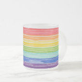 Unsaubere Regenbogenstreifen Mattglastasse (VorderseiteRechts)