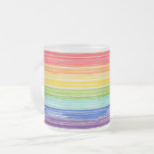Unsaubere Regenbogenstreifen Mattglastasse (Vorderseite Links)