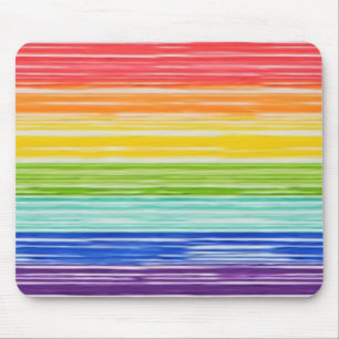 Unsaubere Regenbogenstreifen Mousepad